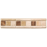 Raised 2" x 12" Listello Tile Accent in Light