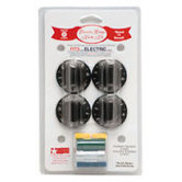 4 Piece Electric Range Replacement Knob Set in Black