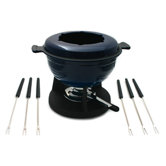 Lucerne 10 Piece Meat Fondue Set in Blue