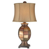 Table Lamp in Aged Metallic - Set of Two