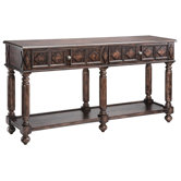 Urban Natural Birch Veneers Double Console Table