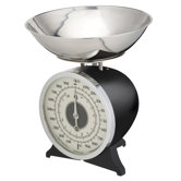 Classic Enameled Kitchen Scale in Black