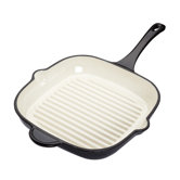 Molten Cast Iron Square Grill Pan in Black