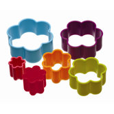 Colourworks Set of Six Pieces Flower Shaped Cookie Cutters with Storage Box
