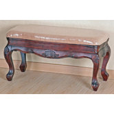 Carved Wood Furniture Vanity Bench