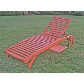 Yellow Balau Harvard Chaise Lounge