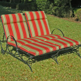 Iron Patio Double Chaise Lounge