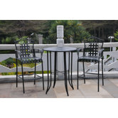 3 Piece Iron Scroll Pub Set