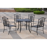 Iron Patio 5 Piece Dining Set