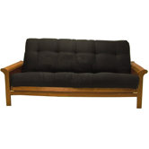Solid Twill Black Futon Cover
