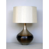 Kiss Table Lamp in Mocha Horizon with Pebble Shade