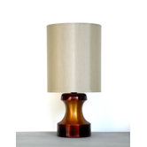 Pawn Table Lamp with Pebble Shade in Maroon and Two Tone Rust