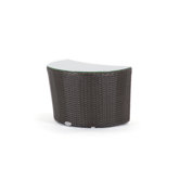 Moon Wicker End Table