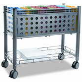 Smartworx File Cart with Open Top, 28-1/4 x 13-3/4 x 28-1/4, Gray