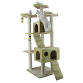74" Classic Cat Tree in Beige