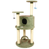 60" Ultra-Thick Premium Cat Tree in Dark Sea Green