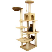 78" Ultra-Soft Premium Cat Tree in Golden Rod