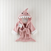 "Let the Fin Begin" Shark Robe in Pink