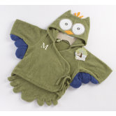 ''My Little Night Owl'' Hooded Terry Spa Robe