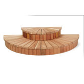 Redwood Sunburst Two Tier Steps