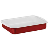 Ecocook Ceramic Coated Aluminium Roasting Dish in Red/White