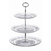 3 Tier Clear Glass Cake Stand