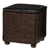 Square Cattail Leaf Storage Seat