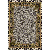 Signature Jungle Safari Snow Leopard Rug
