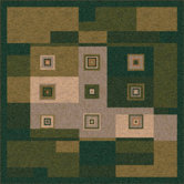 Pastiche Bloques Deep Olive Rug
