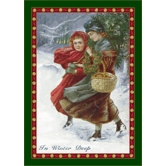 Winter Seasonal Holiday in Winter Deep Novelty Rug
