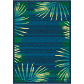 Modern Times Palm Blue Grey Rug