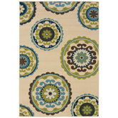 Caspian Ivory/Green Rug
