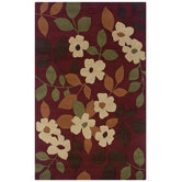 Pandora Burgundy Floral Rug