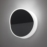 Beta Round Wall Sconce in Soft Black Lacquer