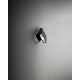 Alpha Wall Sconce in Satin Nickel and Black Lacquer