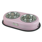 Double Dog Bowl in Pink
