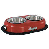 Double Cat Bowl in Red