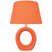 Bellona  Table Lamp in Orange Ceramic