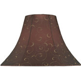Jacquard Bell Lamp Shade in Red