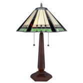 Garrison Three Light Table Lamp in Dark Bronze