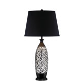 Renzo One Light Table Lamp in Silver/Black