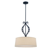 Lyre 3 Light Drum Pendant