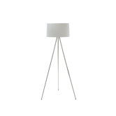 Tullio One Light Floor Lamp in Polished Steel