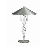 Torsion Large  Table Lamp in Satin Steel