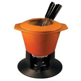 Cast Iron Gourmand Fondue in Volcanic