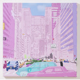 Neon City Printed Canvas Art