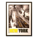 New York 3 - D Framed  Print Canvas Art - 32" X 24"