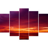 Drama Sunset Canvas (set of 5)