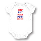 Nap, Eat, Play, Poop Baby Romper