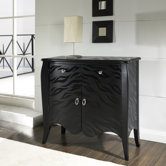Black Tiger Accent Chest in Distressed Black